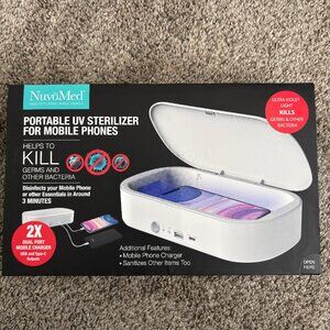 NUVO MED Portable UV Sterilizer For Mobile Phones 2X Dual Port Mobile Charger